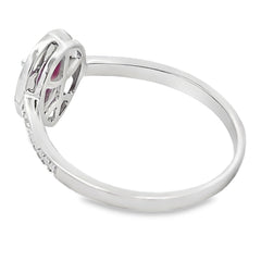 .54ct Ruby Diamond Ring 10KT White Gold