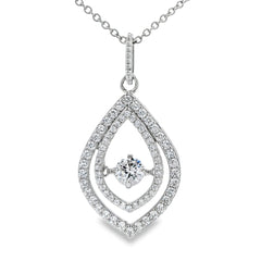 Cubic Zirconia Fashion Pendants Sterling Silver