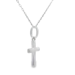 .05ct Diamond Cross Religious Pendant 14KT White Gold