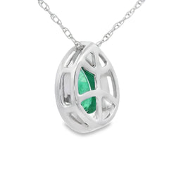 .41ct Emerald Diamond Fashion Pendants 10KT White Gold