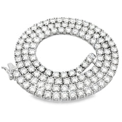 39.98ct Moissanite Tennis Necklace Sterling Silver