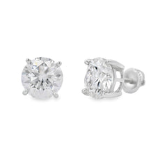 6.00ct Moissanite Stud Earrings Sterling Silver