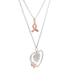 .02ct Diamond Heart Love Pendant Sterling Silver