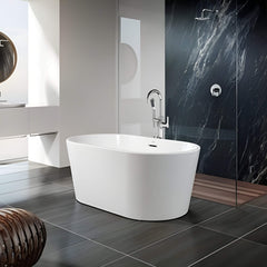 Jacuzzi Celeste 70-Inch Freestanding Ergonomic Soaking Tub [JCEF7032BCXXXXW/G] (SAK50243)