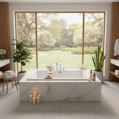 Jacuzzi Elara 72-Inch Rectangle Acrylic Drop-In Whirlpool Bath [JELA7236WLR2XX] (SAK18546)