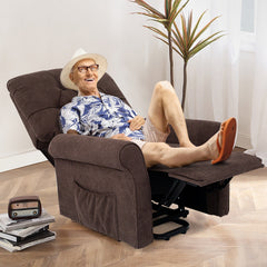 Recliner Chair Sofa for Elderly with Side Pocket and Remote Control