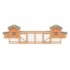 Large 160-Inch Wooden Backyard Hen Chicken Coop Enclosure W/ Nest Box & Run (SAK96451)