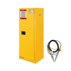 Large Yellow Heavy-Duty Flammable Welded Fireproof Storage Cabinet, 35-Inch (SAK52837)
