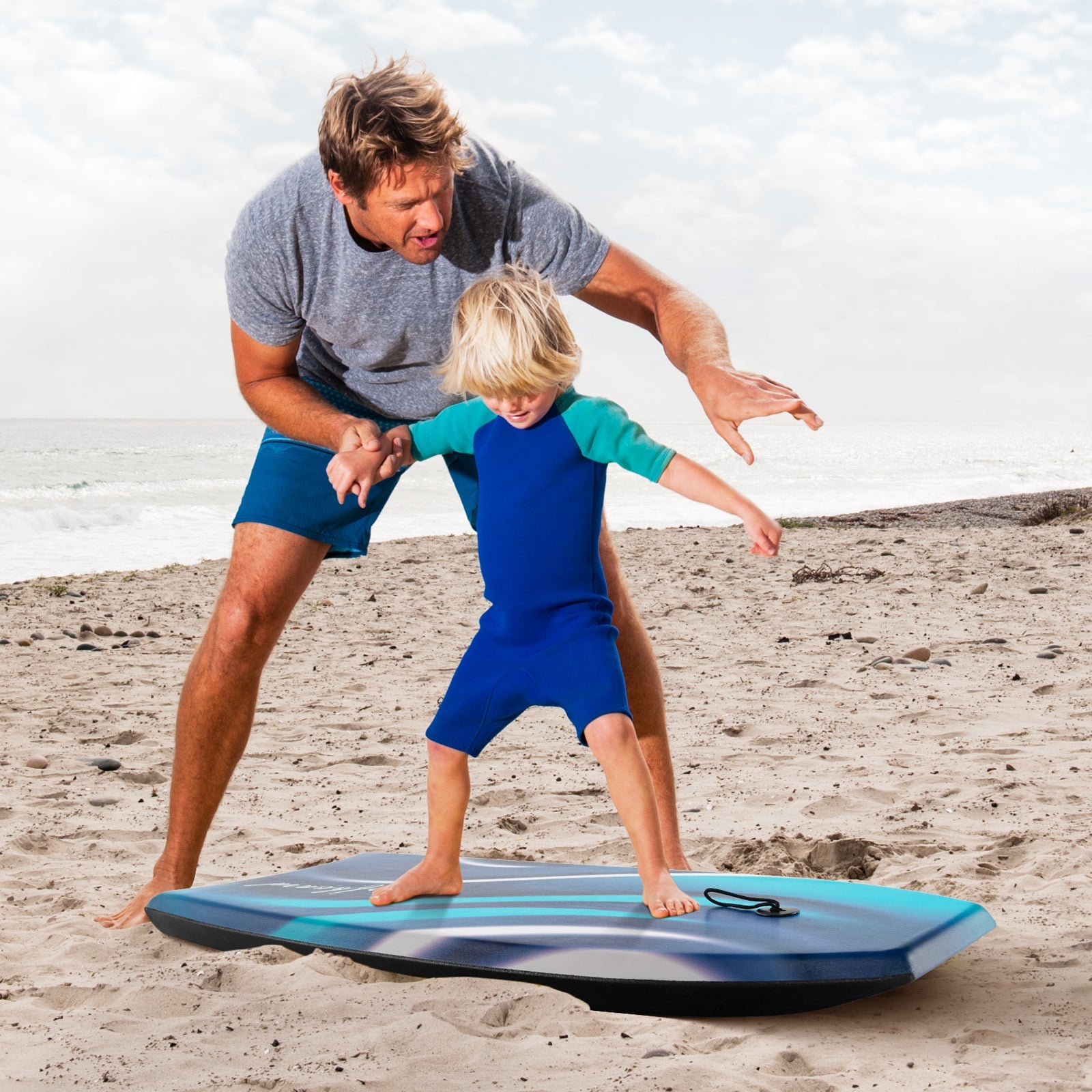 33/37/41 Inches Lightweight Body Board Boogie Board with EPS Core XPE Deck HDPE Bottom-S