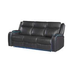 Nuvia Luxury 84-Inch Home Theater Power Reclining Sofa With LED Lights And Power Headrest (SAK83195)