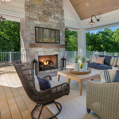 Majestic Vesper 42" Traditional Concrete Refractory Outdoor Gas Fireplace [VOFB42-T] (SAK61435)