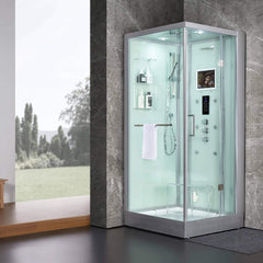 Maya Bath Platinum Arrezo Steam Shower With Rainfall Ceiling Shower (SAK75924)