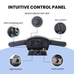 Metro Mobility Air Classic Electric 24V/12AH 250W Airline Approved Portable Folding Mobility Scooter, 265LBS (SAK96425)
