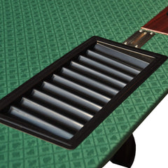 Modern 96-Inch Wooden Poker Table With U Shape Legs, Drop Box And Chips Tray (SAK83109)