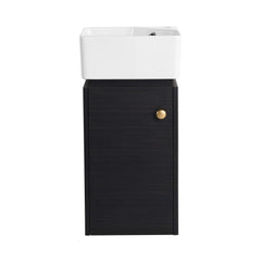Nuvia Modern Wall-Mounted Bathroom Vanity With Ceramic Sink And Soft Close Door (SAK05214)