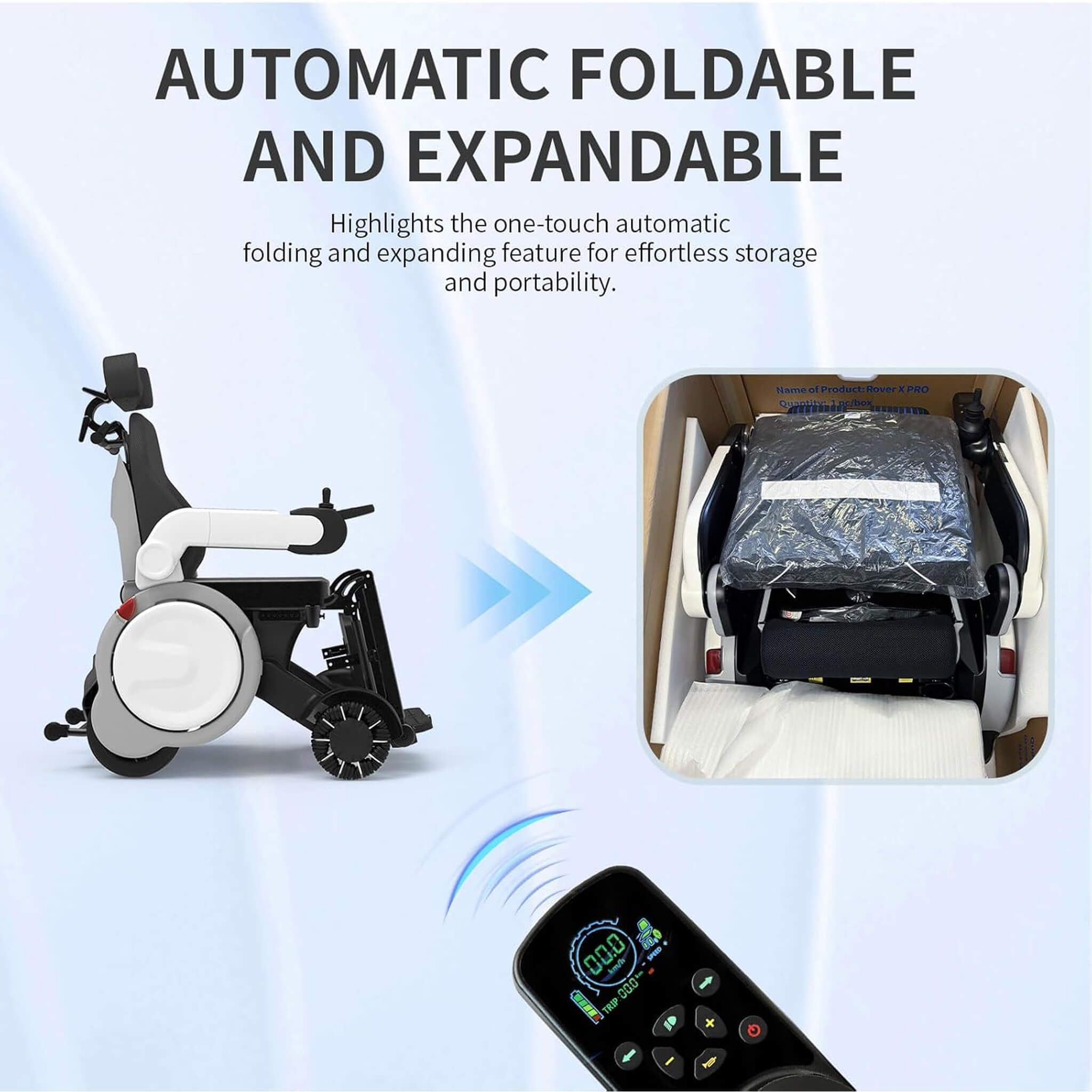 Motivo One-Touch Zero Gravity Electric Folding Wheelchair [FDA-Approved] (SAK20968)