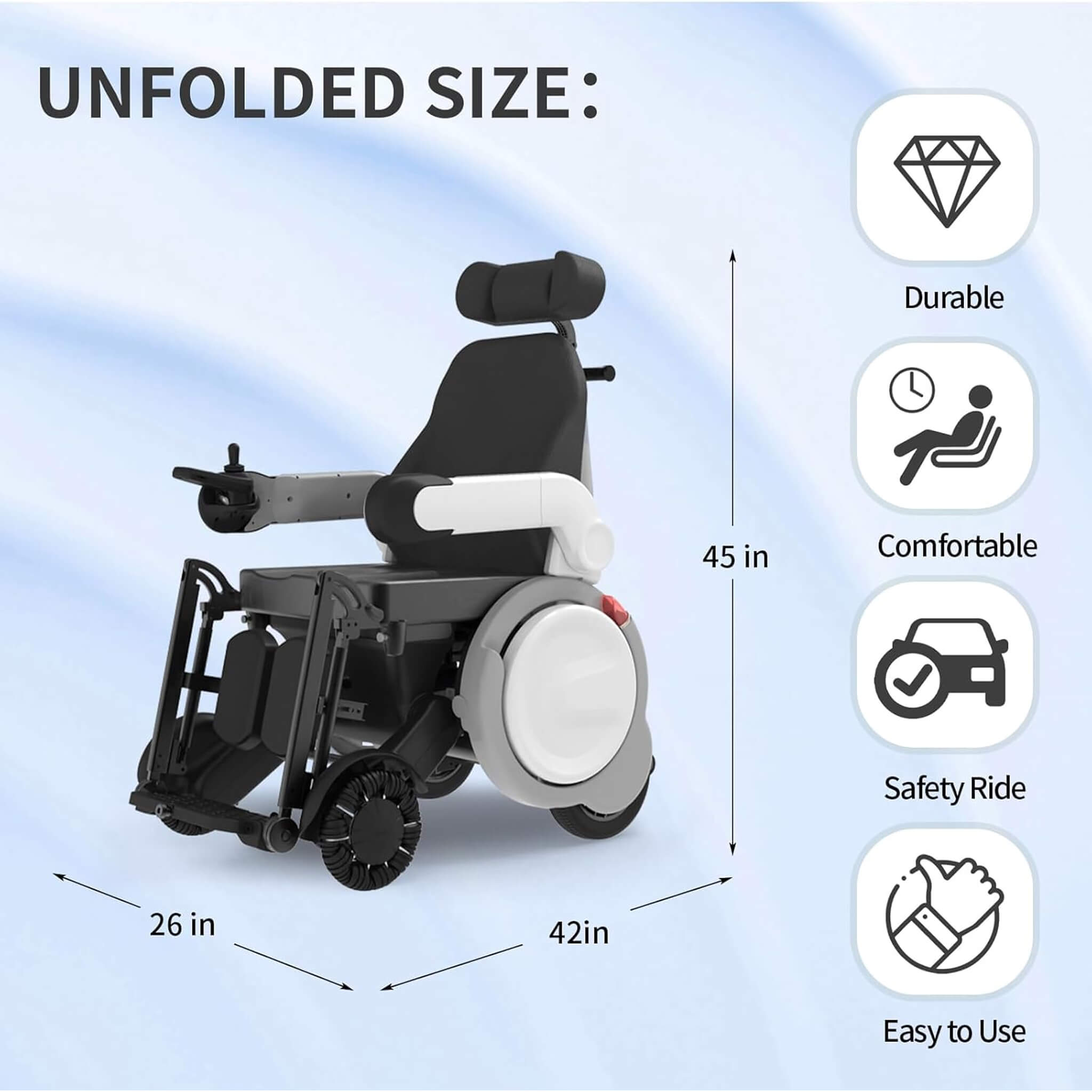 Motivo One-Touch Zero Gravity Electric Folding Wheelchair [FDA-Approved] (SAK20968)