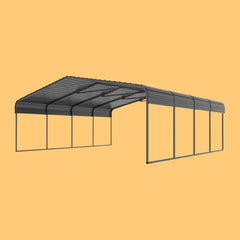 [20X20FT] Alora Extra Large Premium Heavy-Duty Outdoor Metal Carport Shelter (SAK97425)