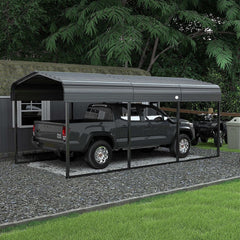 [10x15FT] Alora Large Heavy-Duty Outdoor Metal Carport For Cars, Trucks And Boats (SAK95738)