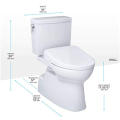 [MW4744726CUFG#01] TOTO Vespin II 1 GPF EWater Elongated Toilet With Washlet S7 Bidet Seat And Night Light (SAK10956)