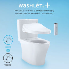 [MW6143074CEFG#01] TOTO Carlyle II 1.28 GPF One Piece Elongated Toilet With Left Hand Lever And Washlet C2 Bidet Seat (SAK17629)