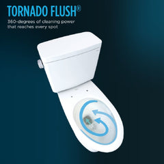 [MW7763074CEFG#01] TOTO Drake Washlet C2 And 1.28 GPF Left Hand Lever With Elongated Universal Height Bidet Toilet (SAK01352)