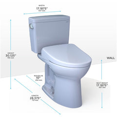 [MW7764736CEFG.10#01] TOTO Drake 1.28 GPF Universal Height Toilet With S7A Auto Open Bidet Seat And 10" Rough In (SAK32529)