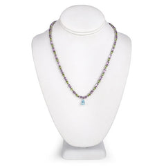 32.50 Carat Genuine Multi Stones .925 Sterling Silver Necklace