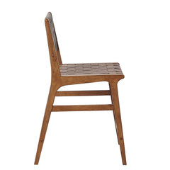 Nebuluxe Faux Leather Woven Counter Stool