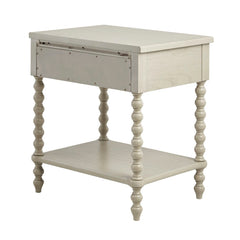 Nightstand with 1 Drawer and Turned Legs