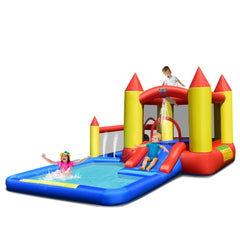 Inflatable Water Slide with Slide and Jumping Area