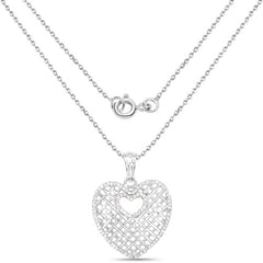 0.52 Carat Genuine White Diamond .925 Sterling Silver Pendant