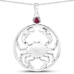 0.33 Carat Genuine Ruby .925 Sterling Silver Pendant