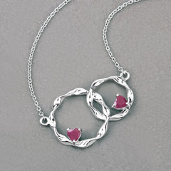 0.70 Carat Genuine Ruby .925 Sterling Silver Pendant