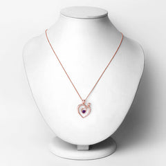 0.25 Carat Genuine Amethyst .925 Sterling Silver Pendant