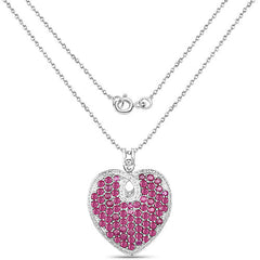 8.03 Carat Genuine Ruby .925 Sterling Silver Pendant
