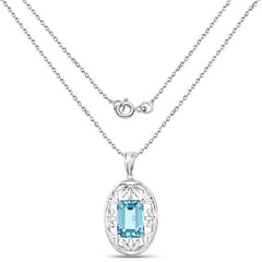 9.60 Carat Genuine Green Topaz .925 Sterling Silver Pendant
