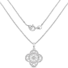 0.57 Carat Genuine White Diamond .925 Sterling Silver Pendant