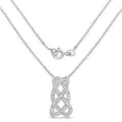 0.54 Carat Genuine White Diamond .925 Sterling Silver Pendant