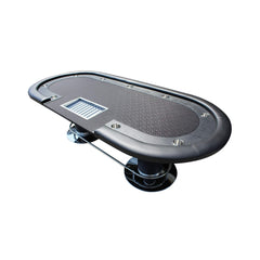 Premium 96-Inch Oval Poker Table With Racetrack And Chips Tray (SAK66823)