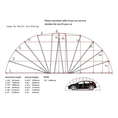 [09X20FT] Alora Premium All-Weather Retractable Steel Frame Carport Canopy For Cars & SUVs (SAK41385)