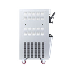 Premium Commercial Vertical 2000W 3-Flavor Soft Ice Cream Machine With Dual 6L Hoppers, 25-30L/H (SAK93406)