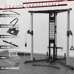 Rovix Premium Home Cable Crossover Full Body Workout Fly Machine, 350LBS (SAK06341)