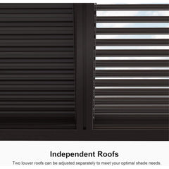 Alora Premium Outdoor Aluminum Louvered Patio Pergola With LED Lights [PERGOLA ONLY] (SAK24896)