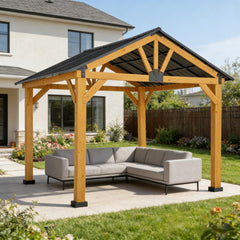 [09X11FT] Premium Outdoor Hardtop Patio Backyard Gazebo (SAK86341)