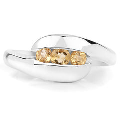 0.55 Carat Genuine Citrine .925 Sterling Silver Ring