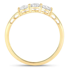 0.51 Carat Genuine Lab Grown Diamond 14K Yellow Gold Ring