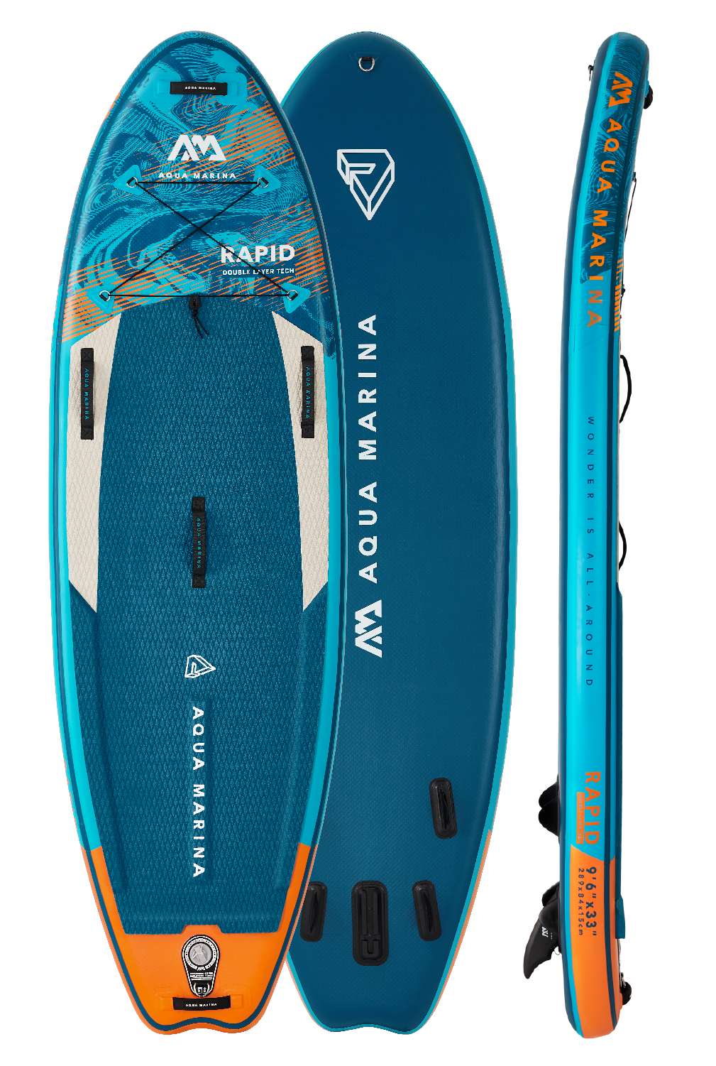 Aqua Marina RAPID 9'6" Inflatable Paddle Board River SUP