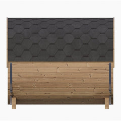 SaunaLife Model E8 Ergo Series 6-Person Outdoor Thermo-Spruce Sauna Barrel [SL-MODELE8] (SAK31809)