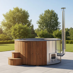 SaunaLife Model S6N 7-Person Soak-Series Home Wood-Burning Hot Tub [SL-MODELS6N] (SAK74815)